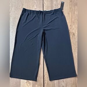 NWT. Allfani Elements Women’s Wide Leg Capri Pants  Elastic Waist Stretch XXL